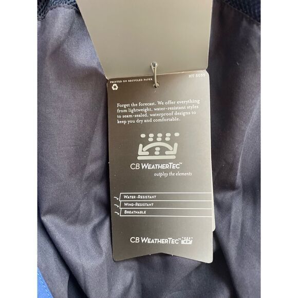 Cutter & Buck CB Weathertec Blue Jacket Men’s XXXL Front Zipper NWT Waterproof - Picture 8 of 13